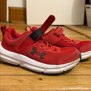 Under Armour Kids Red Sneakers with Black Details